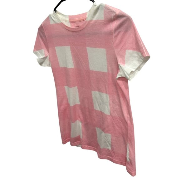 Liz Claiborne Pink White Geometric Print T-Shirt Sz XS - Picture 3 of 10